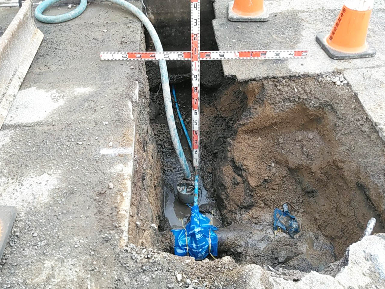 宅地内上下水道工事画像